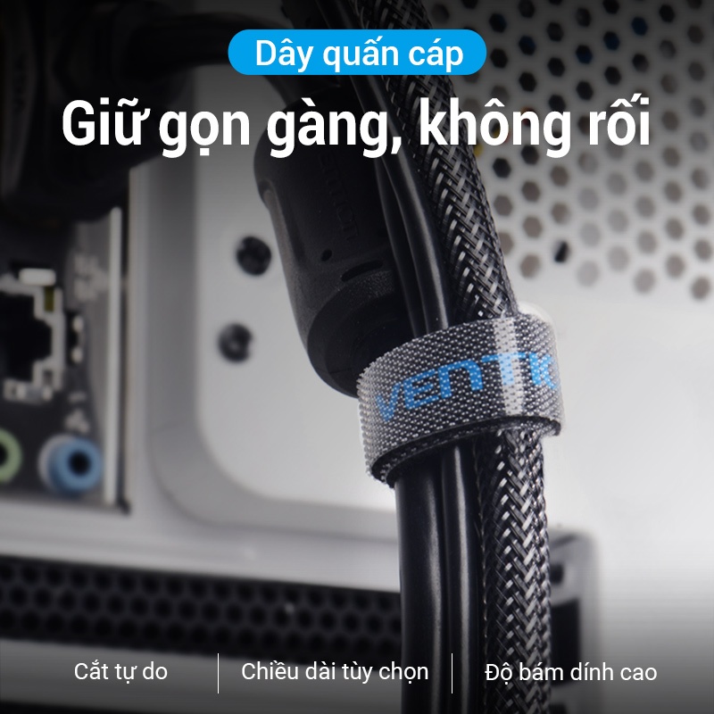 Dây Vention Đa Năng Quấn Chống Rối Dây Điện, Cáp Sạc, Tai Nghe, HDMI, Dây Điện. Tiện Lợi, Bền Và Tái Sử Dụng Nhiều Lần