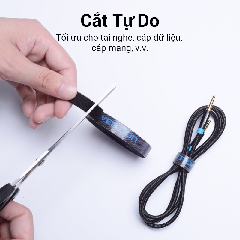 Dây Vention Đa Năng Quấn Chống Rối Dây Điện, Cáp Sạc, Tai Nghe, HDMI, Dây Điện. Tiện Lợi, Bền Và Tái Sử Dụng Nhiều Lần