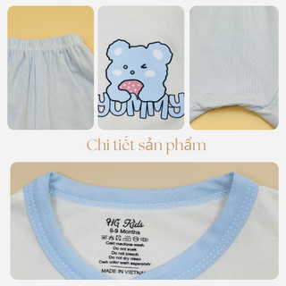 Đồ bộ sơ sinh dài tay khuy cài chéo chất vải petit mềm mịn không gây kích ứng cho bé từ 3-9kg