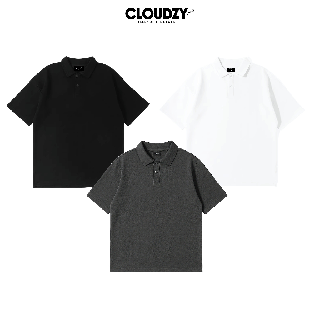 Áo thun nam polo nữ phông có cổ local brand unisex thoáng khí thoải mái oversize POLO TRƠN CLOUDZY