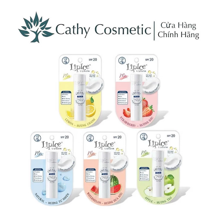 Son dưỡng không màu chuyển kem mịn Lipice Creamy chống nắng SPF20 (3.3g)