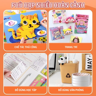 Băng Dính 2 Mặt Trong Suốt – Cuộn Băng Keo Siêu Dính Dán Đồ Trang Trí, Thủ Công, Văn Phòng