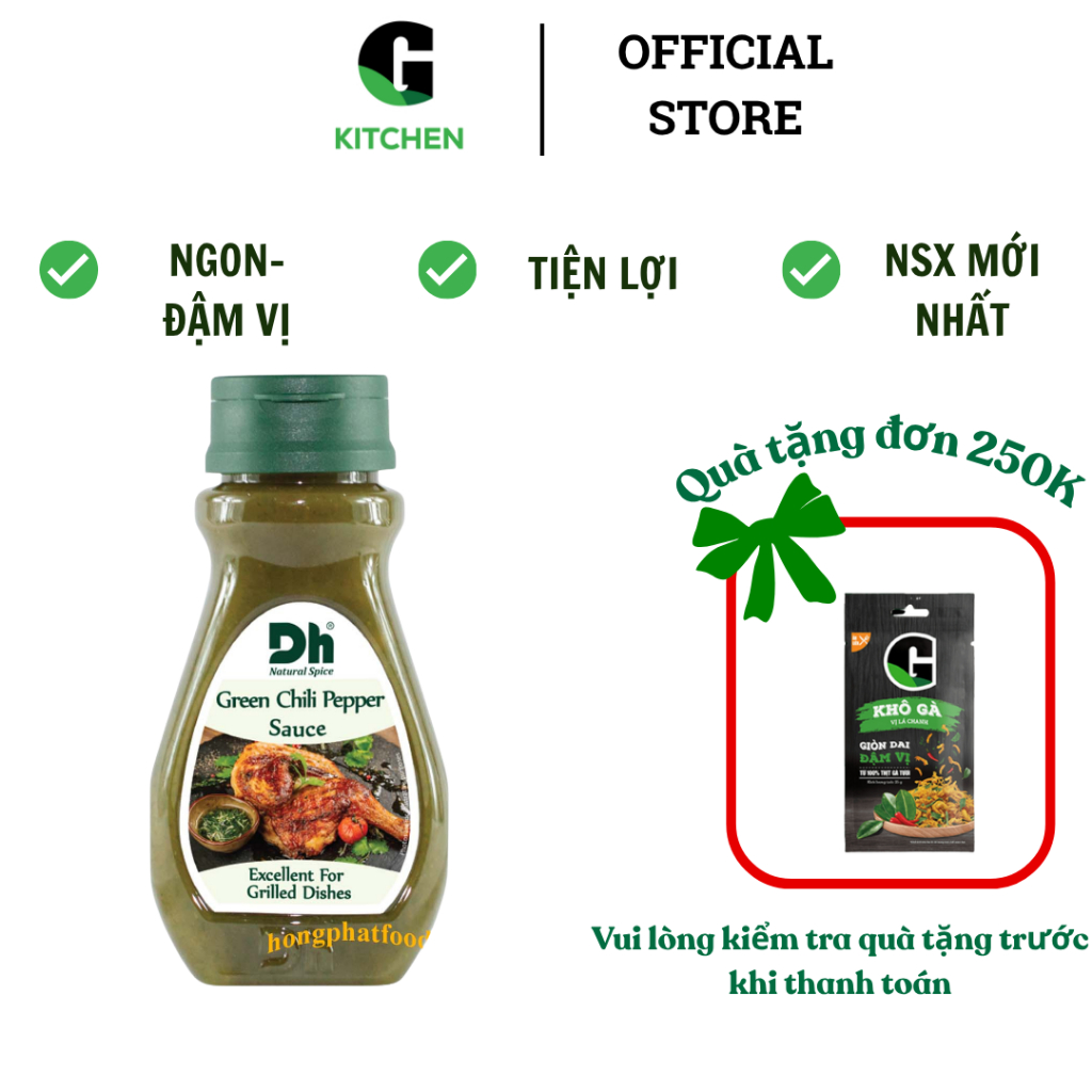 Tương Ớt Xiêm Xanh DH Food 200g