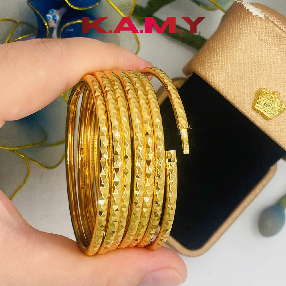 Bộ Ximen 3 Ly Kiểu Kim Cương Khóa Lưỡi Gà – Bộ 7 Chiếc Mạ Vàng Cao Cấp