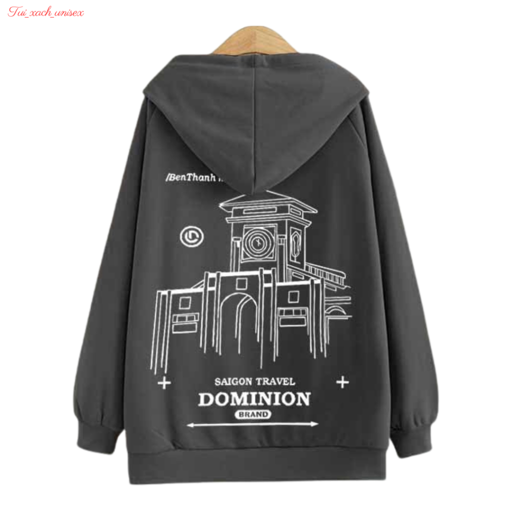 Áo hoodie nam nữ unisex cặp đôi Bến Thành nỉ bông form rộng có mũ ulzzang hàn quốc cute K1