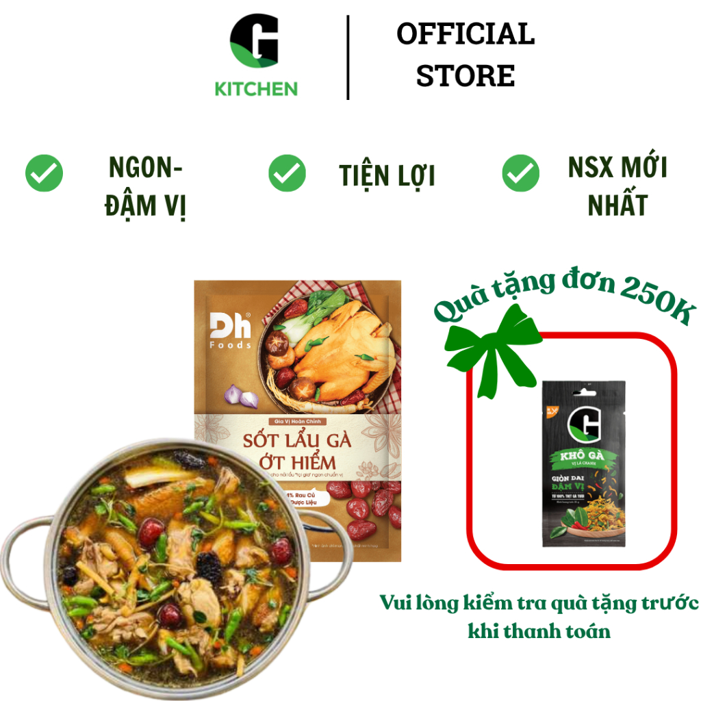 Sốt Lẩu Gà Ớt Hiểm DH Food 200g