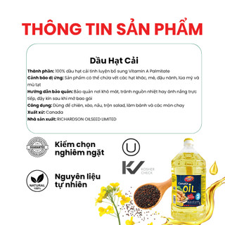 Dầu Hạt Cải Dan D Pak I Canola Oil I 2 Lít