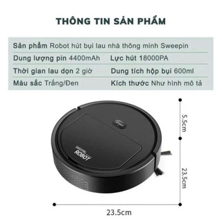 Robot Đa Năng Hút Bụi Lau Nhà Thông Minh, Robot Hút Bụi Làm Sạch Mọi Ngóc Ngách Trong Ngôi Nhà Bạn