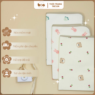 Tấm Lót Chống Thấm Cao Cấp Chất Vải Cotton Oragnic Ovoan Mềm Mại, Thoáng khí cho bé KT 50*70cm