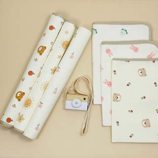 Tấm Lót Chống Thấm Cao Cấp Chất Vải Cotton Oragnic Ovoan Mềm Mại, Thoáng khí cho bé KT 50*70cm