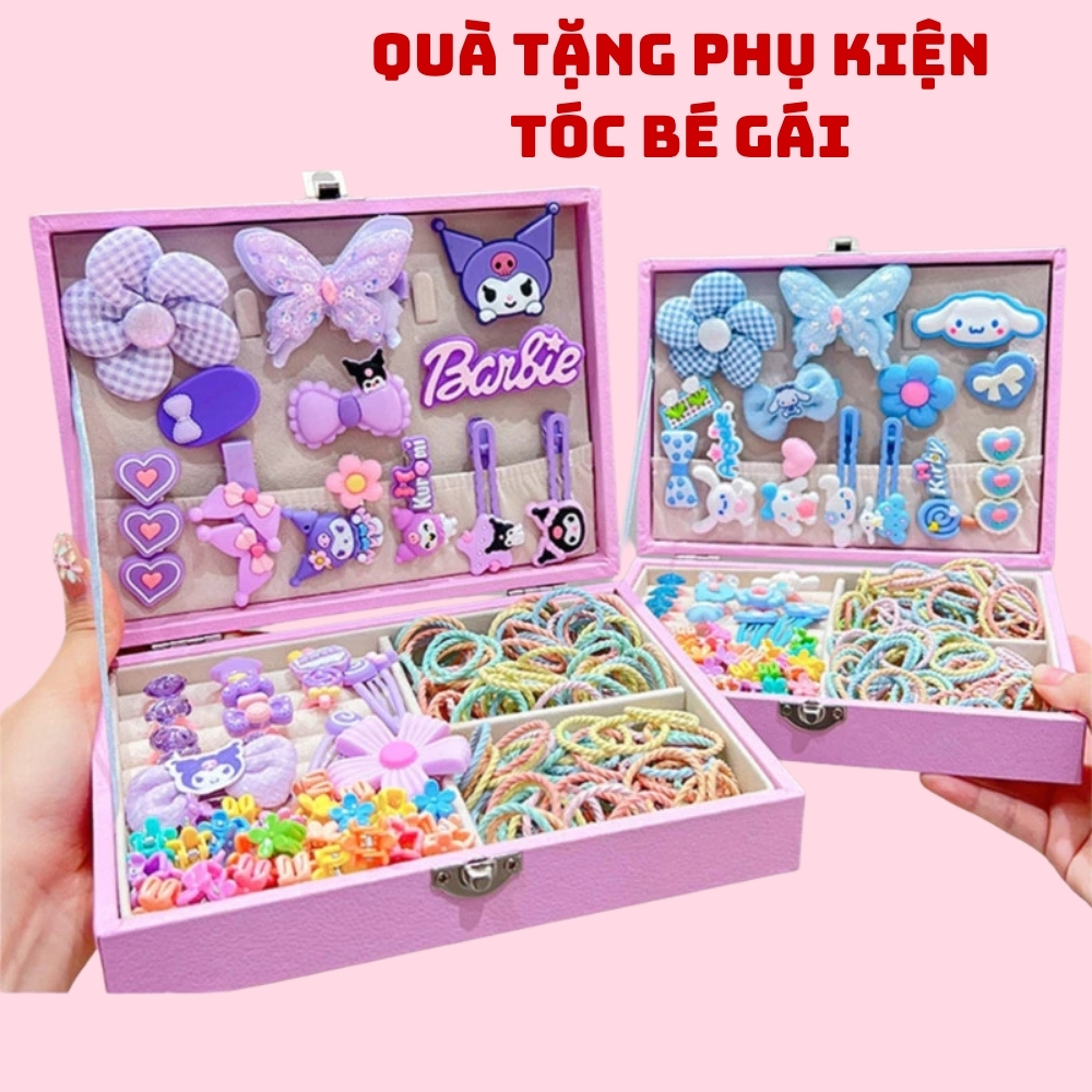 Hộp quà tặng phụ kiện tóc trẻ em quà tặng sinh nhật bé gái hộp đựng trang sức kẹp tóc đa dạng mẫu mã
