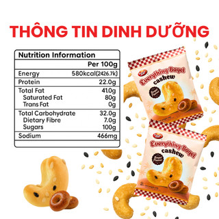 Điều Vị Bánh Bagel Dan D Pak I Bagel Cashew I 450g (15 gói x 30g)