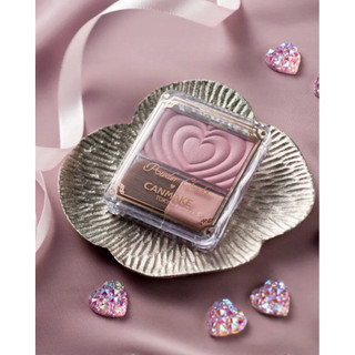 [Canmake] Phấn má hồng Canmake Powder Cheeks nhũ trái tim kèm cọ - Nội địa Nhật