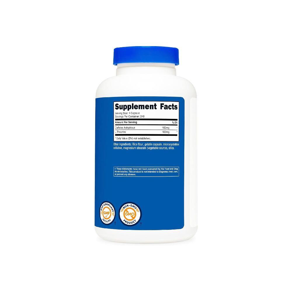 Thực Phẩm Bổ Sung Nutricost Caffeine + L-Theanine – Tăng Năng Lượng, Giảm Mệt Mỏi