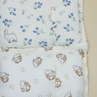 Gối Xô Sơ Sinh, Gối Xô Vuông Muslin Mềm Mịn Lõi Bông Thoáng Khí Thấm Hút Mồ Hôi Cho Bé