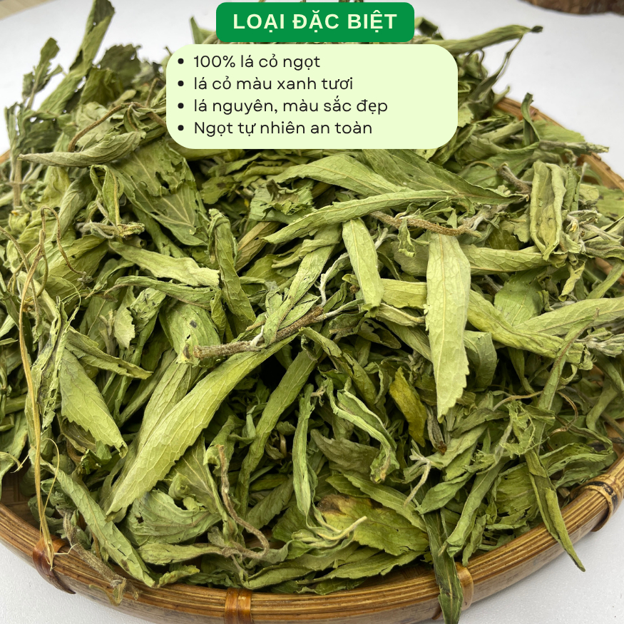 Cây Cỏ Ngọt Loại 1 Đức Thiện (Khô, Sạch, Thơm) – Hỗ Trợ Tiểu Đường, Giảm Đường, Giải Nhiệt, Lợi Tiểu