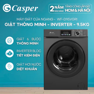 [Shopee - Lắp đặt 0Đ HN HCM] Máy giặt cửa ngang Casper 9.5KG WF-D95VGR1 - Bảo hành 2 năm - Chính hãng