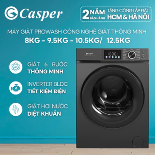 [Shopee - Lắp đặt 0Đ HN HCM] Máy giặt cửa ngang Casper Inverter 8KG/ 9.5KG/ 10.5KG/ 12.5KG - WF-D95VGR1/ WF-D105VGR1