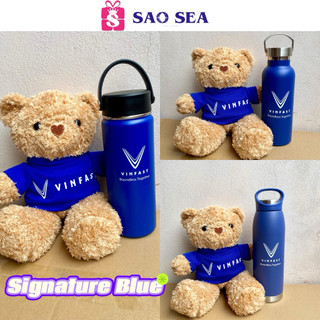 Combo Quà Tặng VinFast Premium Blue – Bình Giữ Nhiệt Quai Xách + Gấu Bông VinFast Dễ Thương