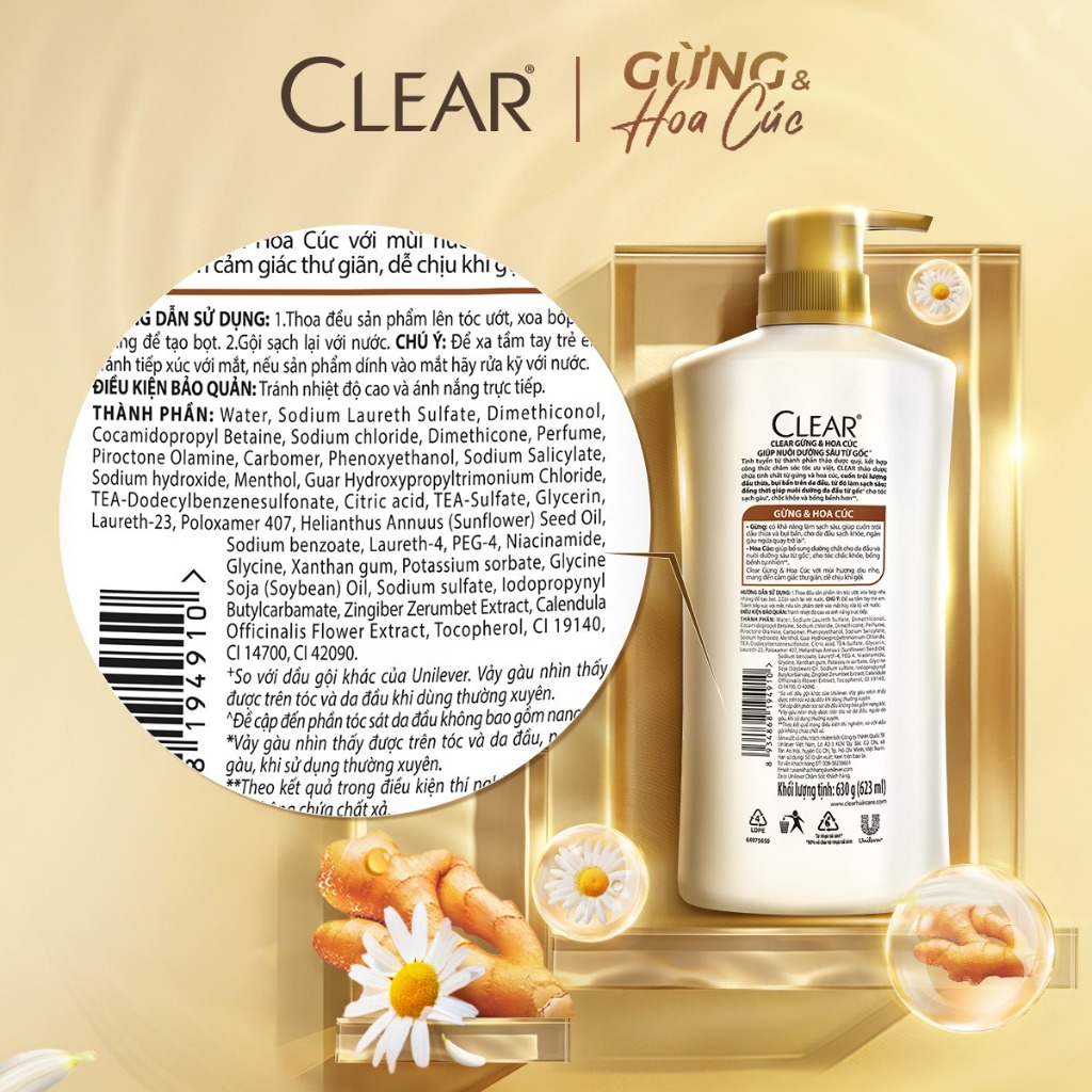 [LS] Combo 2 Dầu Gội Clear Thảo Dược Nuôi Dưỡng Da Đầu Từ Gốc, Sạch Gàu Và Giảm Gãy Rụng 630g