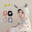Mũ len tai thỏ 2in1 cho bé vừa ấm đầu, vừa kín cổ