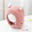 Mũ len tai thỏ 2in1 cho bé vừa ấm đầu, vừa kín cổ