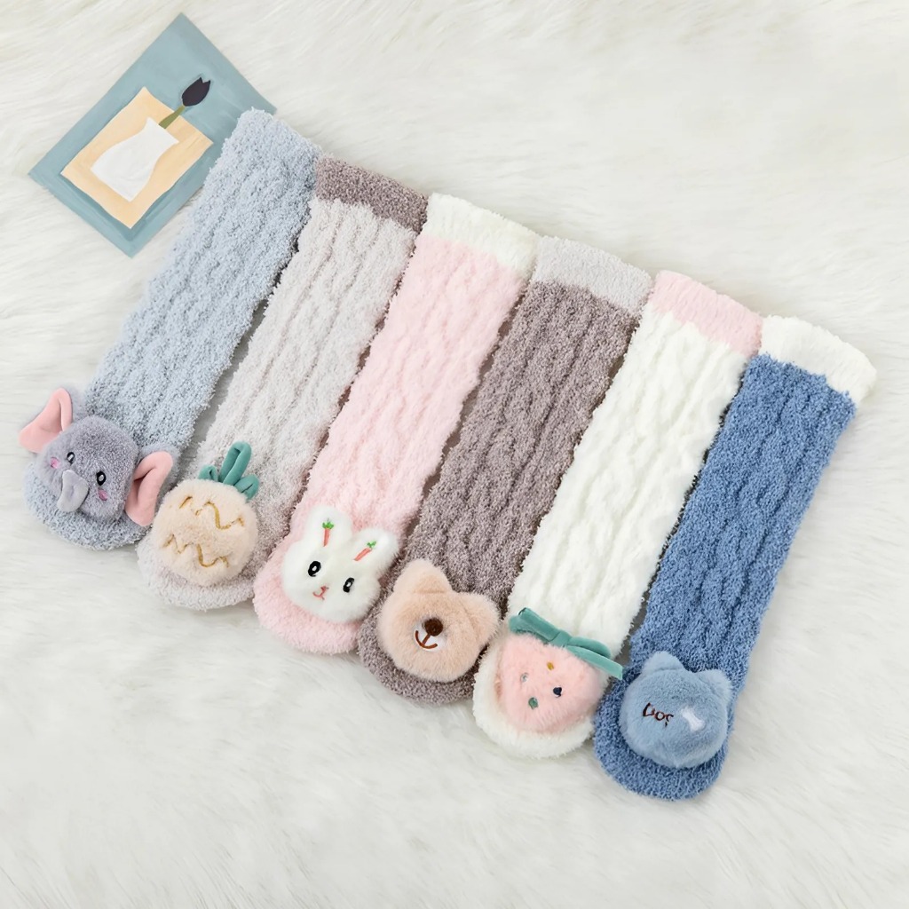 Tất Lông Cừu Giữ Ấm, Vớ Lông Cừu San Hô Dày Dặn Cho Bé 0-4 Tuổi Mesocshop