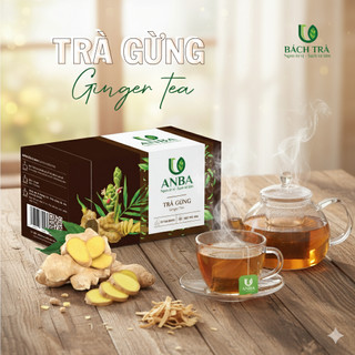 [TẶNG BÌNH] Trà Gừng Túi Lọc ANBA | Gừng Ấm Tự Nhiên – Thanh Lọc Mùa Hè | Dễ Uống, Tốt Cho Tiêu Hóa | Hộp 25 Túi Lọc