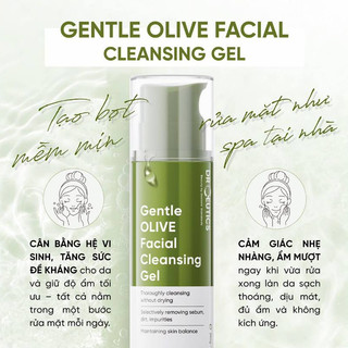 Sữa Rửa Mặt Sạch Sâu, Dịu Nhẹ Cho Da DrCeutics Gentle Olive Cleansing Foam 200ml