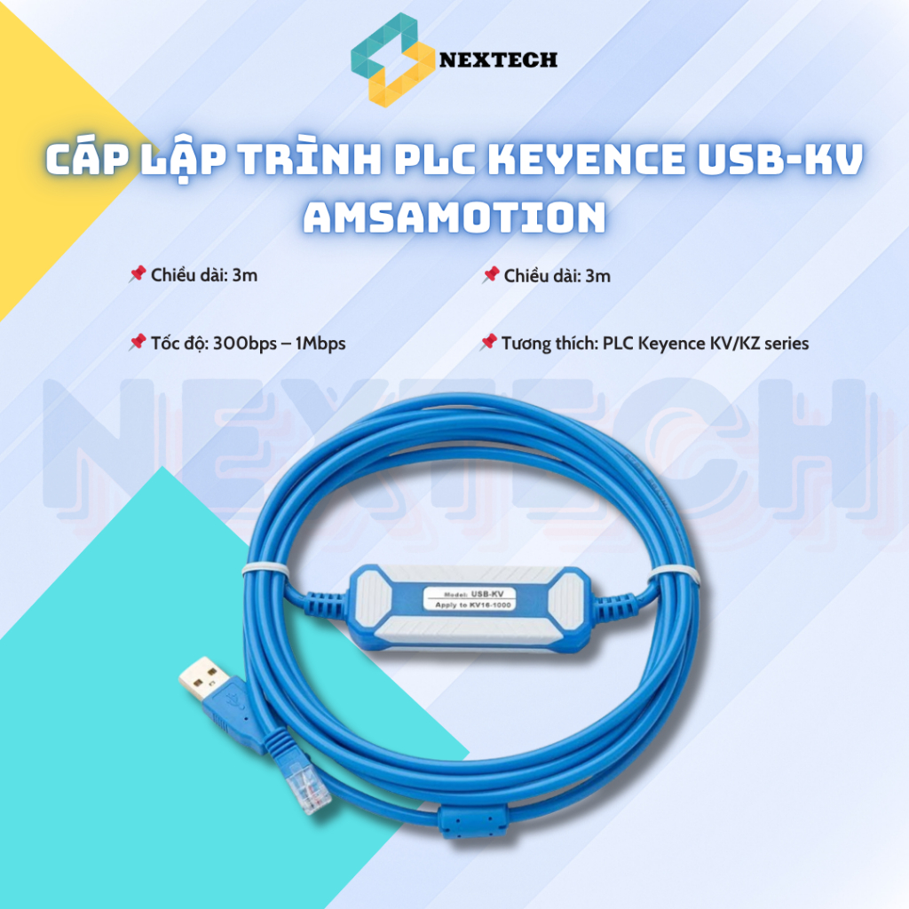 Cáp Lập Trình PLC Keyence USB-KV Amsamotion 3m tốc độ cao – Kết nối ...