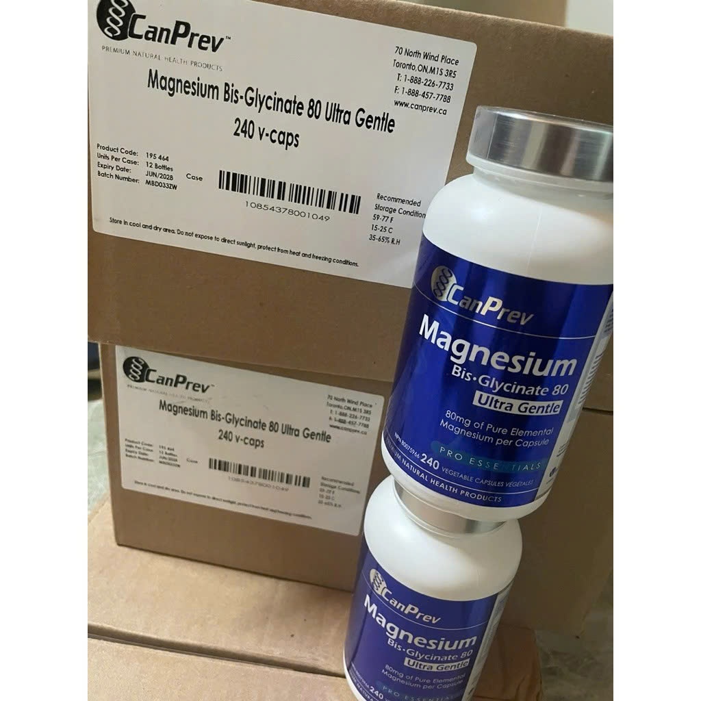 Viên Uống Magnesium BisGlycinate 200mg CanPrev Giảm Căng Thẳng, Dễ Ngủ, Chắc Khỏe Xương Chính Hãng