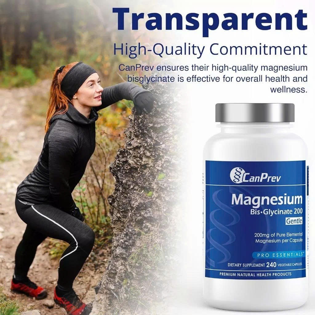 Viên Uống Magnesium BisGlycinate 200mg CanPrev Giảm Căng Thẳng, Dễ Ngủ, Chắc Khỏe Xương Chính Hãng