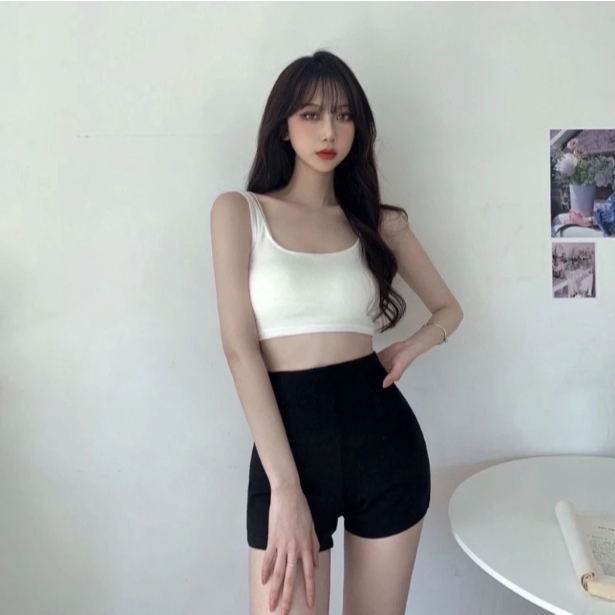 [Peinn]Quần đùi nữ ôm, lưng cao dáng legging short Black Funoff Short Biker Sooc dáng ngắn nâng mông năng động