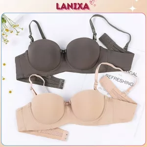 Áo ngực nữ đúc su thun lạnh có gọng đệm mút dày không dây mặc cúp ngực nâng ngực sexy LANIXA A2025
