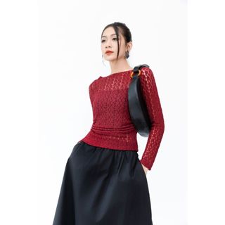 Áo Thun Ren JP Fashion Dài Tay, Chất Thun Phối Ren Quyến Rũ Không Ngứa, Thoáng Mát Hút Mồ Hôi 10212086