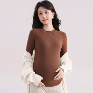 [Nhà Moom] Áo Giữ Nhiệt Cổ 3 Phân Cho Mẹ Bầu (Big Size) (45kg -85kg)Thun Lót Nỉ Mềm Ấm Thu Đông
