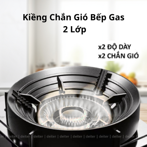 Kiềng Chắn Gió Bếp Ga 2 Lớp 8 Rãnh Phù Hợp Với Nhiều Bếp Gas Gia Đình, An Toàn Khi Sử Dụng