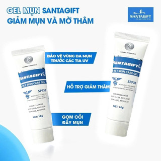 Kem Giảm Mụn Ẩn Santagift 20g - Ngừa Thâm, Mờ Sẹo, Dưỡng Da Sáng Chống Nắng SPF30