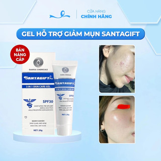 Kem Giảm Mụn Ẩn Santagift 20g - Ngừa Thâm, Mờ Sẹo, Dưỡng Da Sáng Chống Nắng SPF30