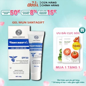 Kem Giảm Mụn Ẩn Santagift 20g - Ngừa Thâm, Mờ Sẹo, Dưỡng Da Sáng Chống Nắng SPF30