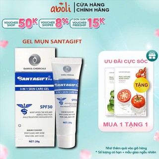Kem Giảm Mụn Ẩn Santagift 20g - Ngừa Thâm, Mờ Sẹo, Dưỡng Da Sáng Chống Nắng SPF30