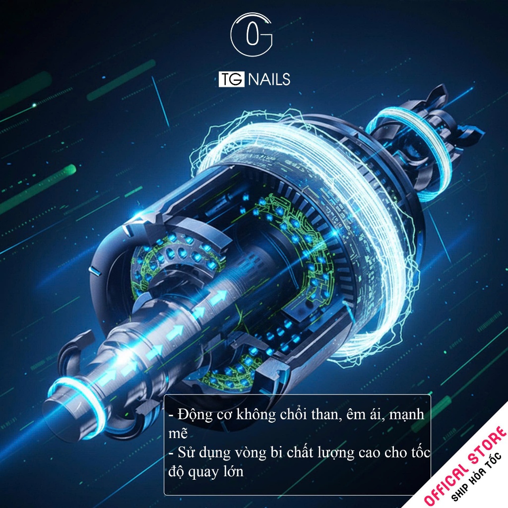 Máy mài móng tay tích điện TG NAILS model PND550