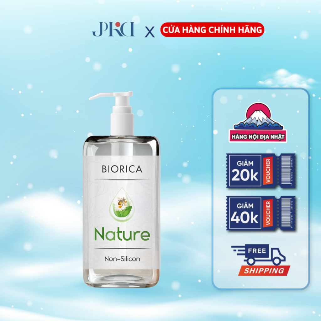 Chai chiết BIORICA 400ml dùng để đựng dầu gội. sữa tắm, sữa rửa mặt...mang đi tiện lợi