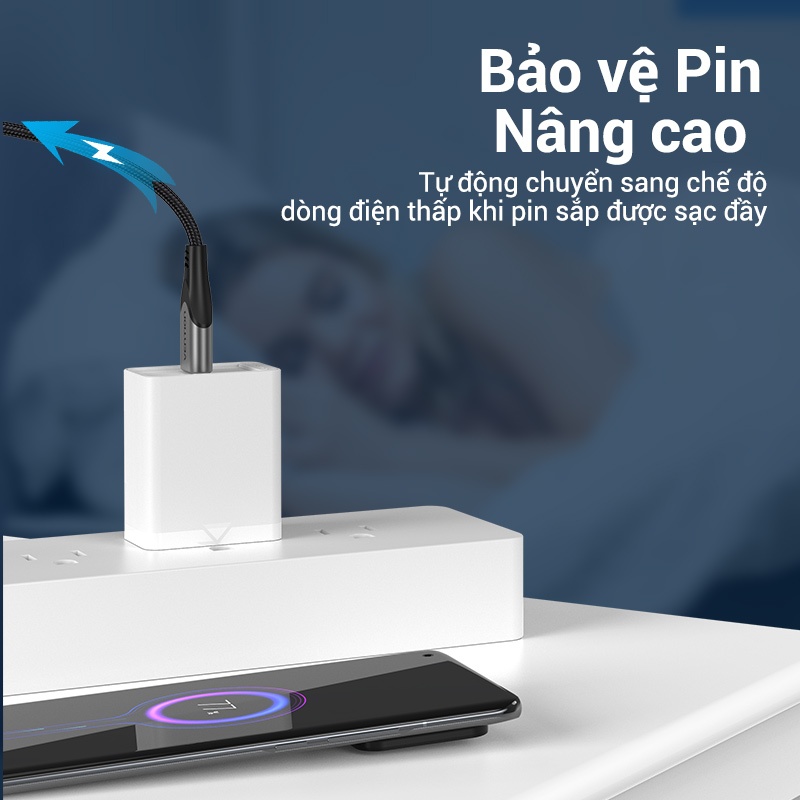 Củ Sạc Nhanh Vention 22.5W Cốc Sạc 1 USB-A Chống Cháy Nổ Dùng Cho Samsung, Xiaomi và Các Dòng Điện Thoại Khác