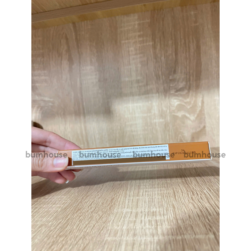 Chì Kẻ Mày CODE GLOKOLOR  Mono Brow Pencil Auto No.3 Natural Brown 0.35g