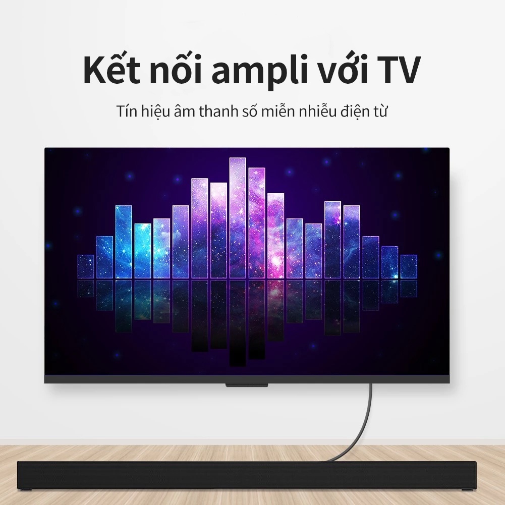 Cáp Quang Âm Thanh Vention Cáp Audio Sợi Quang Cao Cấp Tín Hiệu Ổn Định Cho Blu-Ray Dvd Xbox Ps4
