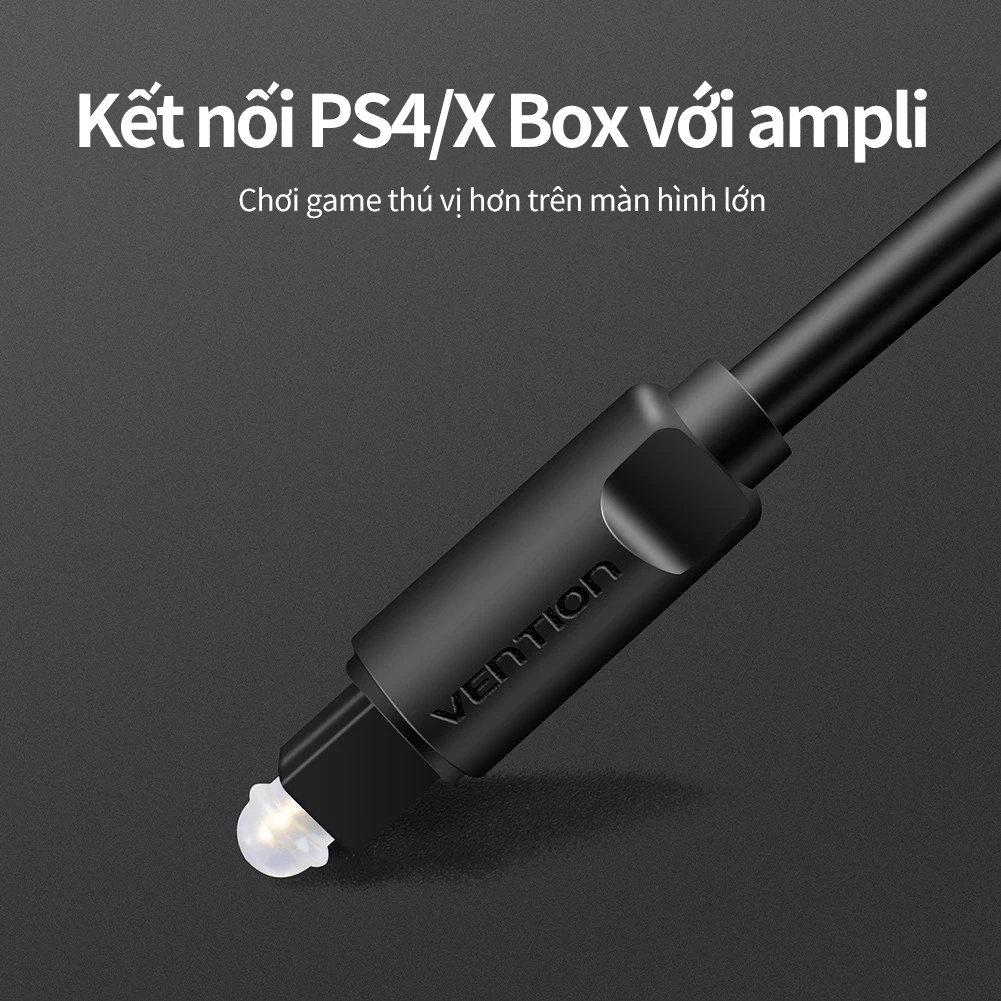 Cáp Quang Âm Thanh Vention Cáp Audio Sợi Quang Cao Cấp Tín Hiệu Ổn Định Cho Blu-Ray Dvd Xbox Ps4
