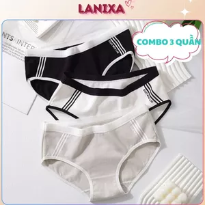 COMBO 3 Quần lót cotton nữ mềm mại êm ái thấm hút tốt đáy lót 2 lớp kháng khuẩn khử mùi LANIXA L520