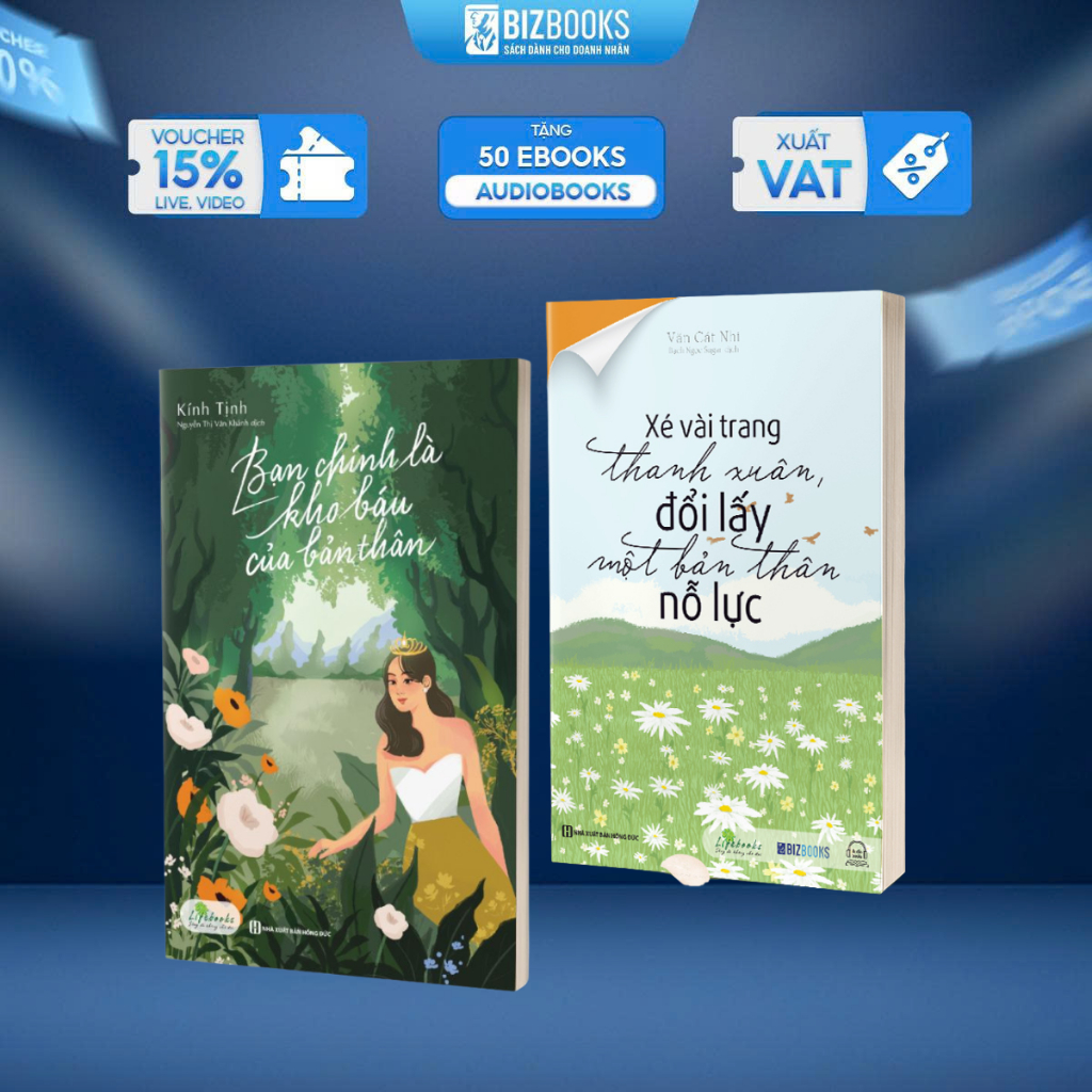 Combo 2 sách - Xé Vài Trang Thanh Xuân, Đổi Lấy Một Bản Thân Nỗ Lực & Bạn chính là kho báu của bản thân