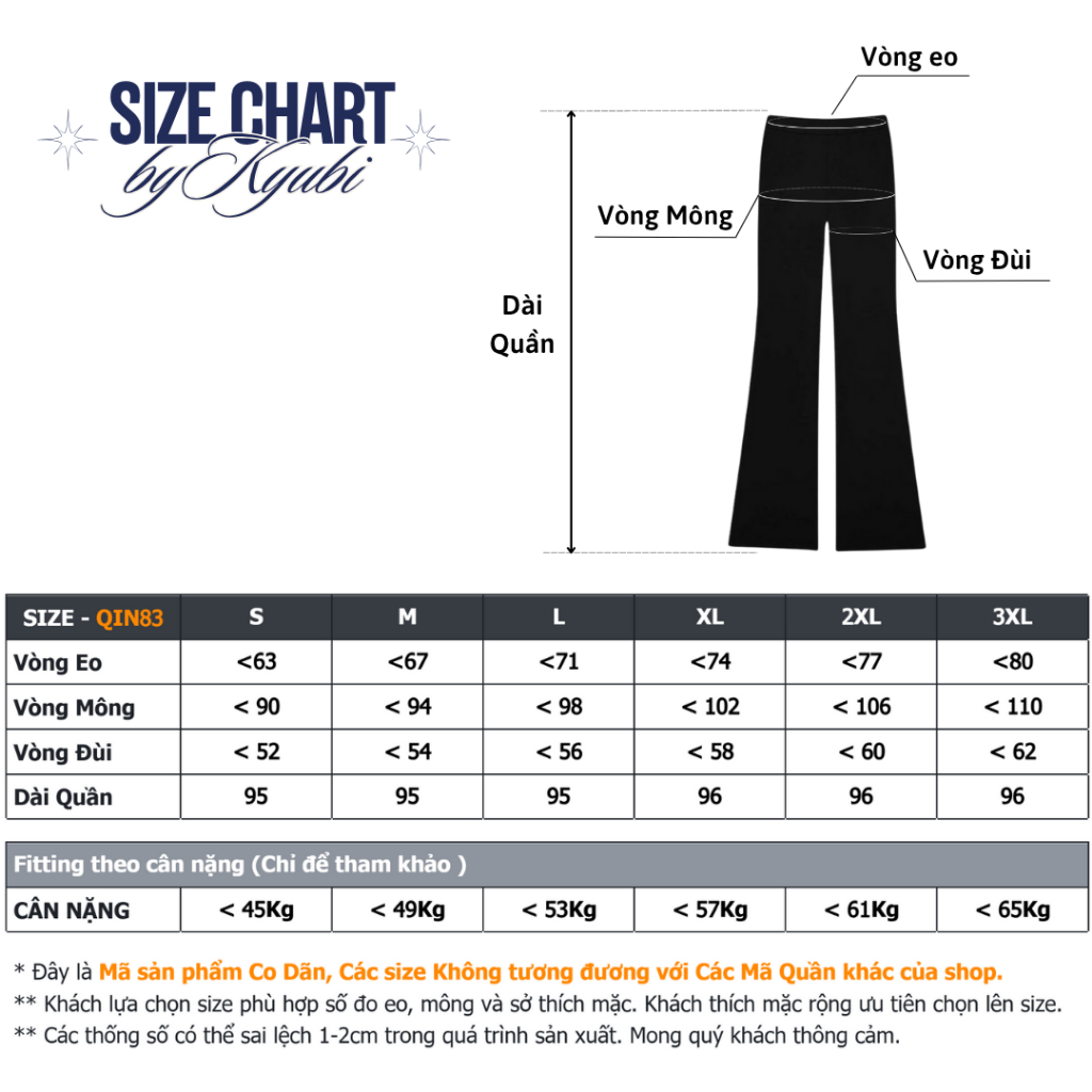 Quần ống loe nữ KYUBI cạp lưng cao dáng dài form ôm legging tôn dáng co giãn 4 chiều đi học đi chơi công sở - QIN83